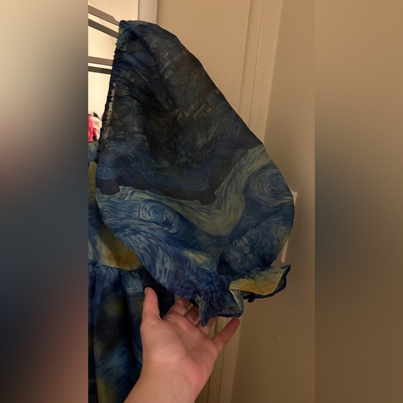 Selkie The Starry Night Day Organza French Puff Style Dress Size 1X Women - Picture 2 of 5